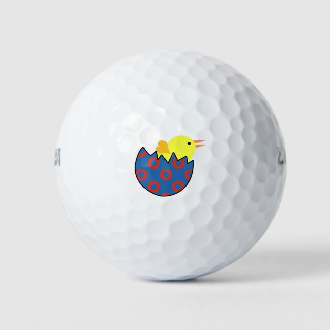 Phish Chick Fishman Donut Design Golfball (Vorderseite)