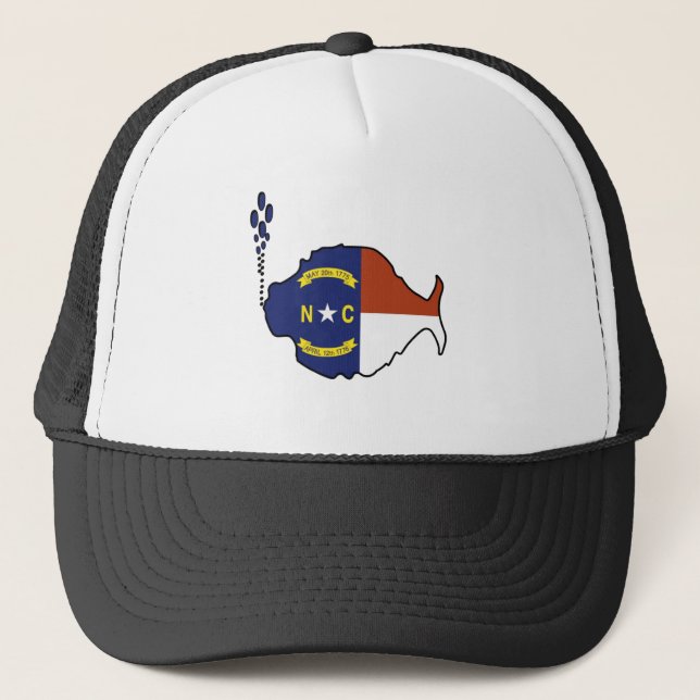 Phish North Carolina Flag Trucker Hat Cap Truckerkappe (Vorderseite)