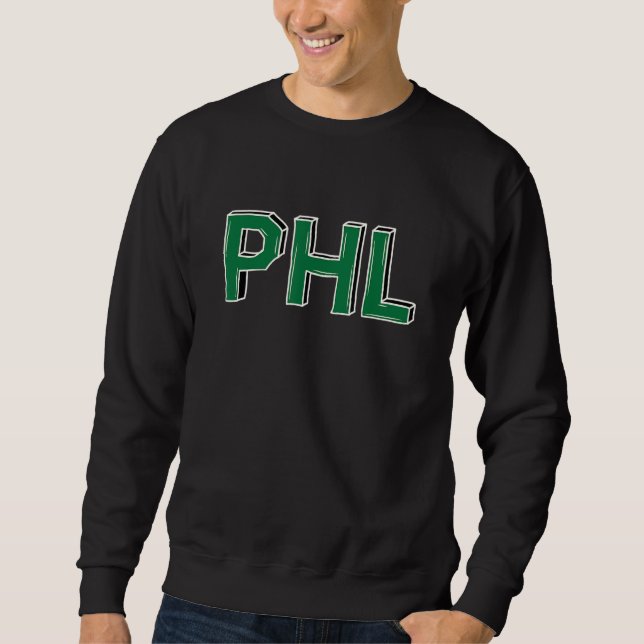 PHL Philadelphia Abkürzungsbuchstaben in grün Sweatshirt (Vorderseite)
