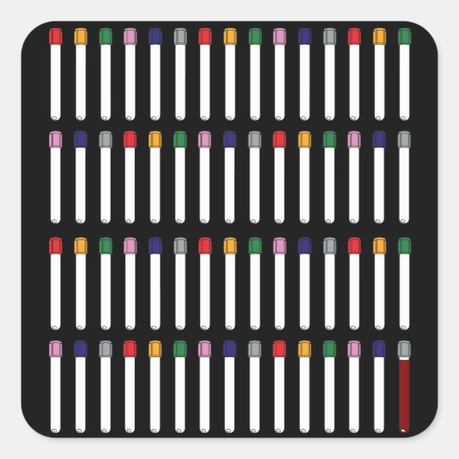 Phlebotomie Quadratischer Aufkleber (Vorderseite)