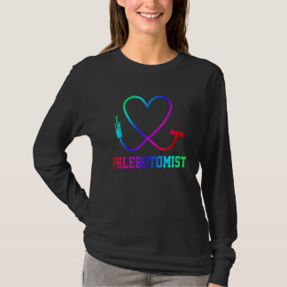 Phlebotomie Rainbow Butterfly Spritze Phlebo T-Shirt