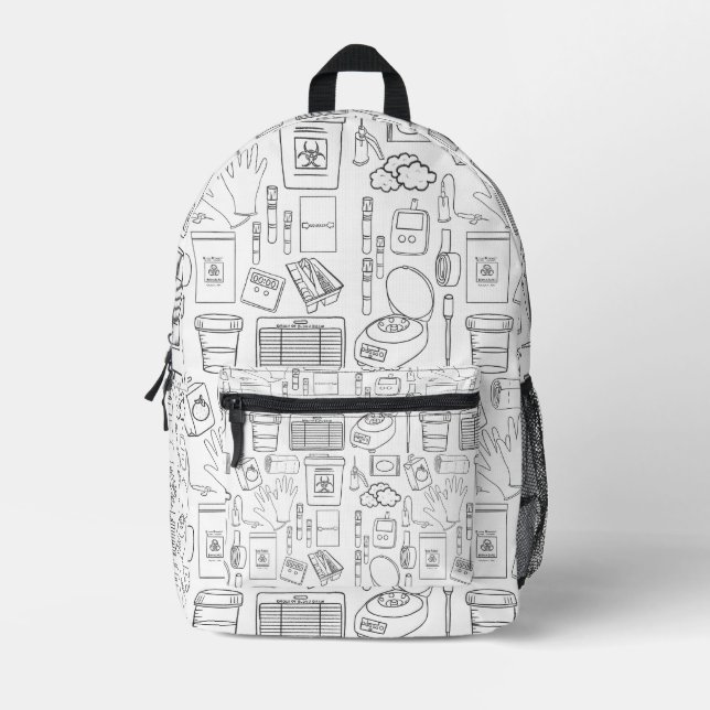 Phlebotomist-Backpack Bedruckter Rucksack (Vorderseite)