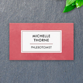 Phlebotomist Blood Labrador Tech Nurse Red Waterco Visitenkarte