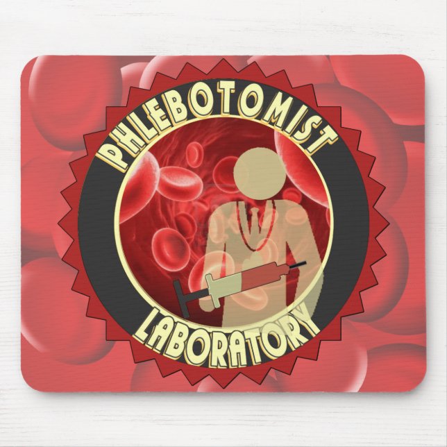 PHLEBOTOMIST BLUT-LOGO MOUSEPAD (Vorne)