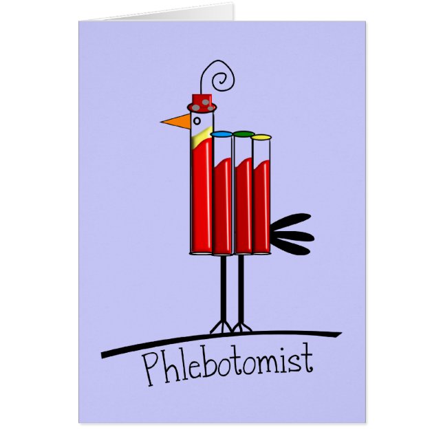 Phlebotomist "Blut-Rohr-Vogel-" Geschenke (Vorne)