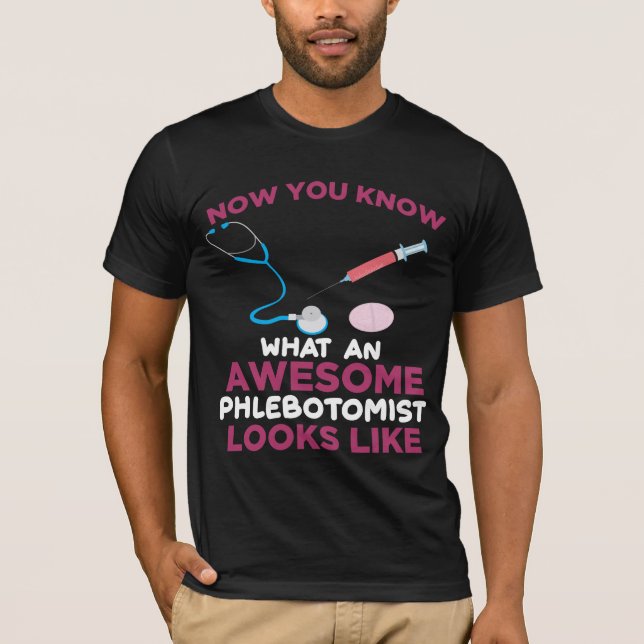 Phlebotomist Blutvenipuncture Vein Phlebotomie T-Shirt (Vorderseite)