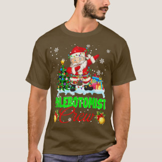 Phlebotomist Crew Xmas Lights Dabbing Santa Xmas T T-Shirt