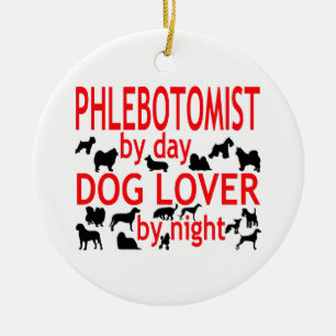 Phlebotomist Dog Lover Keramik Ornament