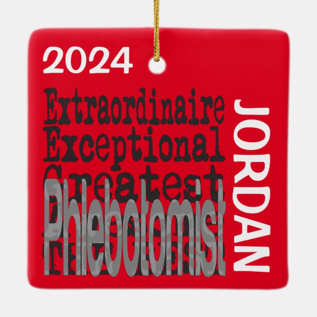 Phlebotomist Extraordinaire CUSTOM Keramikornament (Rückseite)