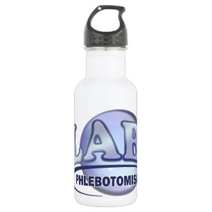 PHLEBOTOMIST Fun Blue LOGO Trinkflasche