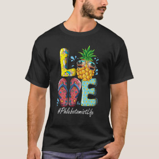Phlebotomist Hallo Sommer Glücklich Letzter Schult T-Shirt