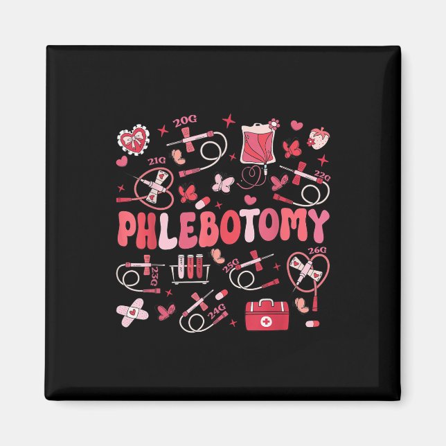 Phlebotomist Herz Phlebotomy Nurse Tech Gift Vale Magnet (Vorne)