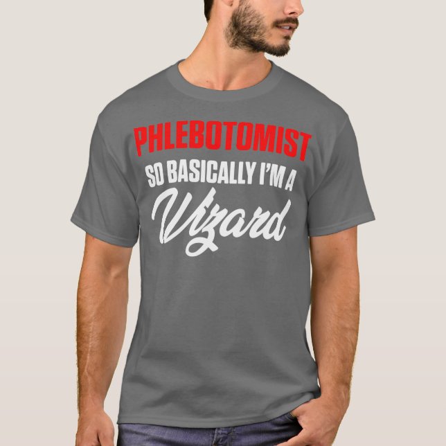 Phlebotomist im Grunde Phlebotomie-Techniker T-Shirt (Vorderseite)