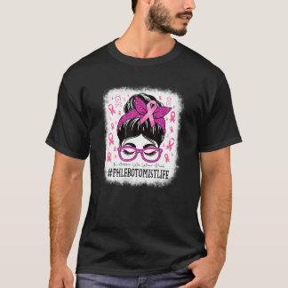 Phlebotomist im Oktober tragen wir rosa Brustkrebs T-Shirt