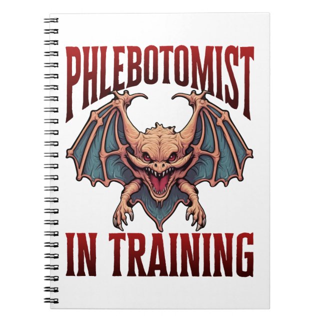 Phlebotomist in Training Funny Student Bat Notizblock (Vorderseite)