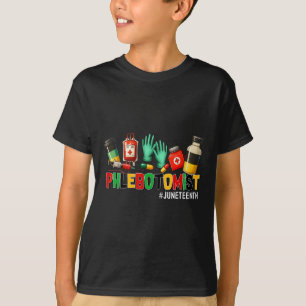 Phlebotomist Juneteenth Freiheit 1865 Schwarze Ges T-Shirt