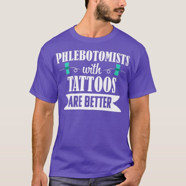 Phlebotomist Krankenschwester Phlebotomie Tattoos  T-Shirt (Vorderseite)