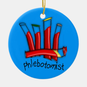 Phlebotomist künstlerische Weihnachtsverzierung Keramikornament