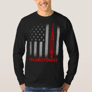 Phlebotomist Needle Flag Phlebotomie Techniker 1 T-Shirt