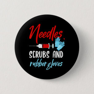 Phlebotomist Needles Scrubs Gloves Phlebotomie Tec Button
