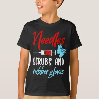 Phlebotomist Needles Scrubs Gloves Phlebotomie Tec T-Shirt