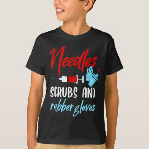 Phlebotomist Needles Scrubs Gloves Phlebotomie Tec T-Shirt