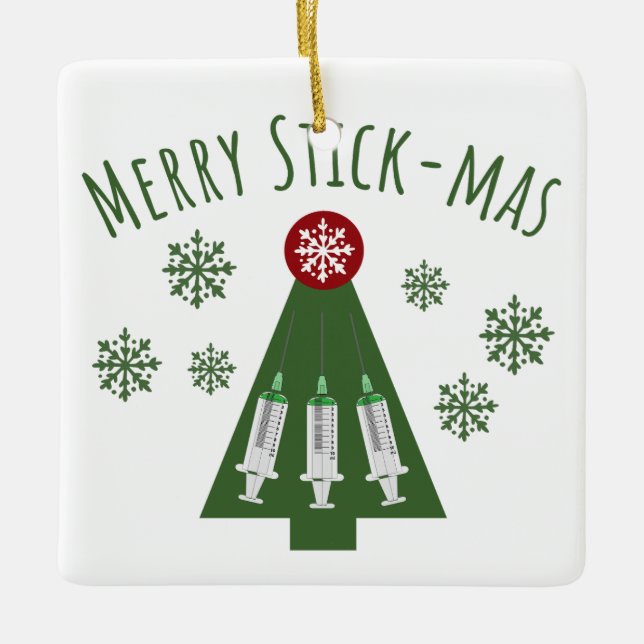 Phlebotomist Niedlicher Grüner Weihnachtsbaum Keramikornament (Vorderseite)