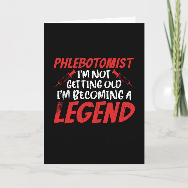 Phlebotomist Phlebotomy Legend Karte (Vorderseite)