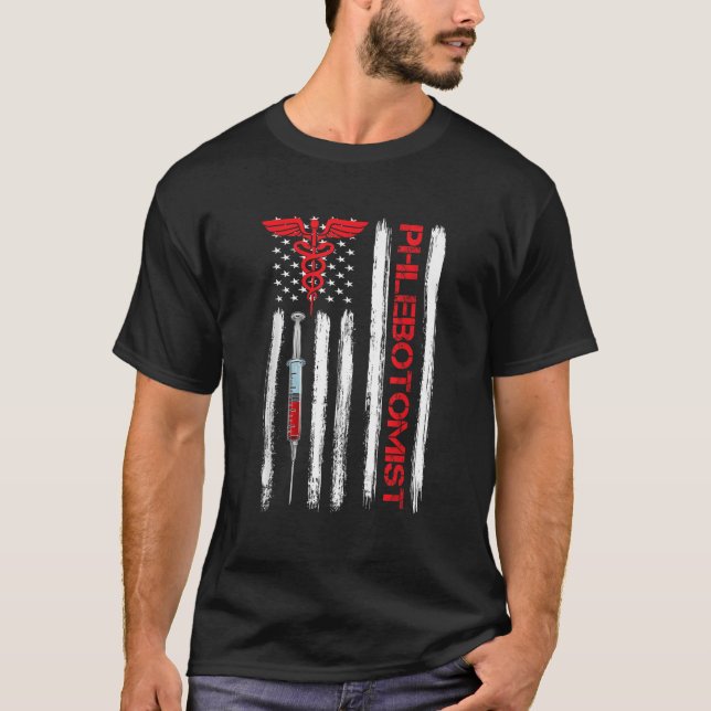 Phlebotomist Phlebotomy Tech Blood D T-Shirt (Vorderseite)