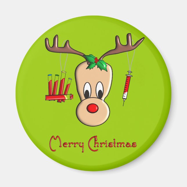 Phlebotomist Reindeer Weihnachtsgeschenke Magnet (Vorne)