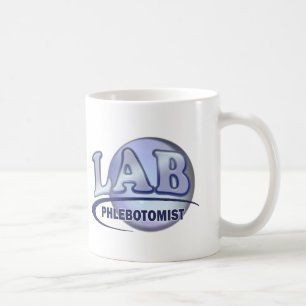 PHLEBOTOMIST Spaß-Blau LOGO Tasse