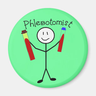 Phlebotomist Stick Person Magnet