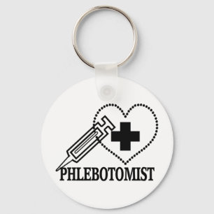PHLEBOTOMIST - SYRINGE HEART MEDICAL SCHLÜSSELANHÄNGER