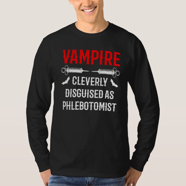 Phlebotomist Vampire Phlebotomy Techniker 2 T-Shirt (Vorderseite)
