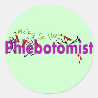 Phlebotomist "Wir sind so Vene" klemmt Menschen Runder Aufkleber