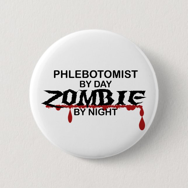 Phlebotomist Zombie Button (Vorderseite)