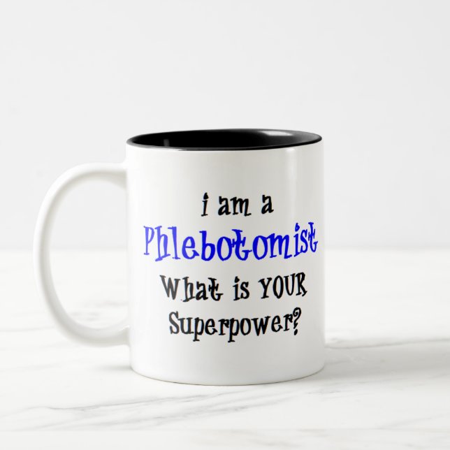 Phlebotomist Zweifarbige Tasse (Links)