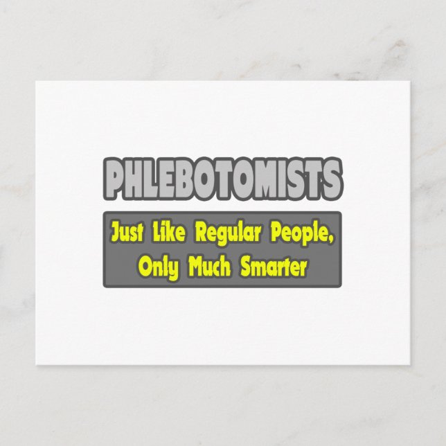 Phlebotomisten .. Klüger Postkarte (Vorderseite)