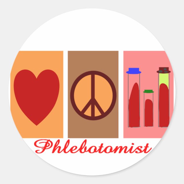 Phlebotomistische Geschenke Runder Aufkleber (Vorderseite)