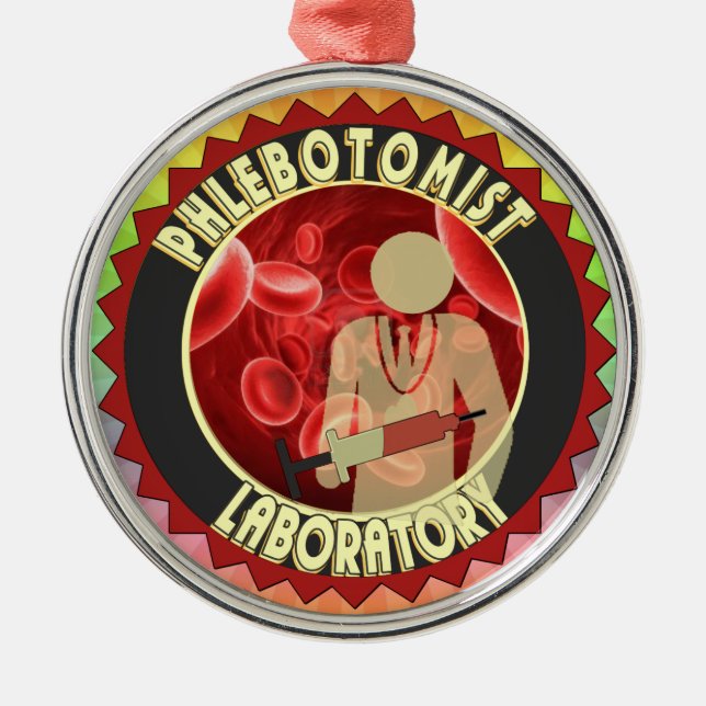 PHLEBOTOMISTISCHES BLUTLOGIUM ORNAMENT AUS METALL (Vorne)