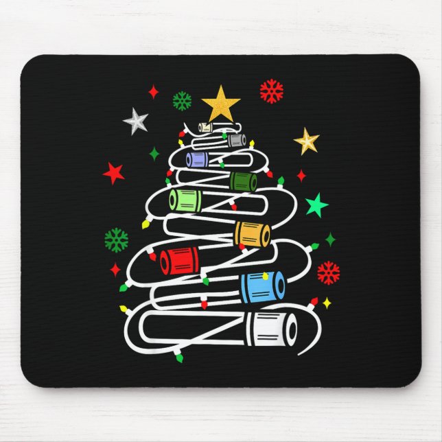 Phlebotomy Blood Tube Christmas Tree Phlebotomist  Mousepad (Vorne)