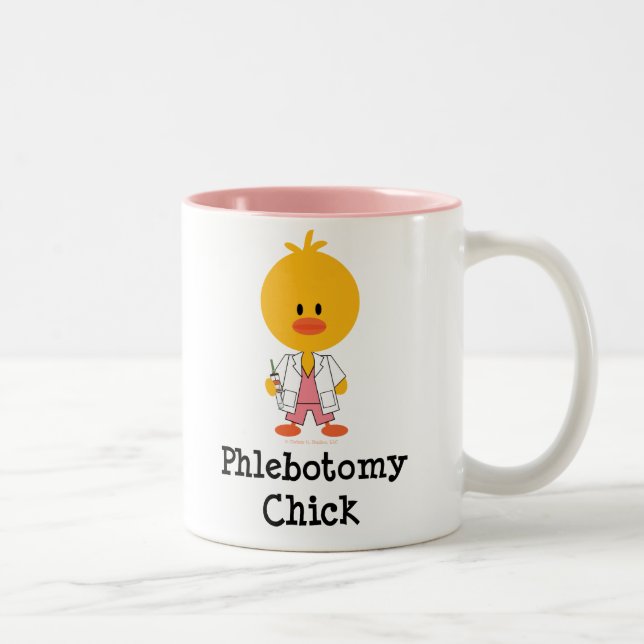 Phlebotomy-Küken-Tasse Zweifarbige Tasse (Rechts)