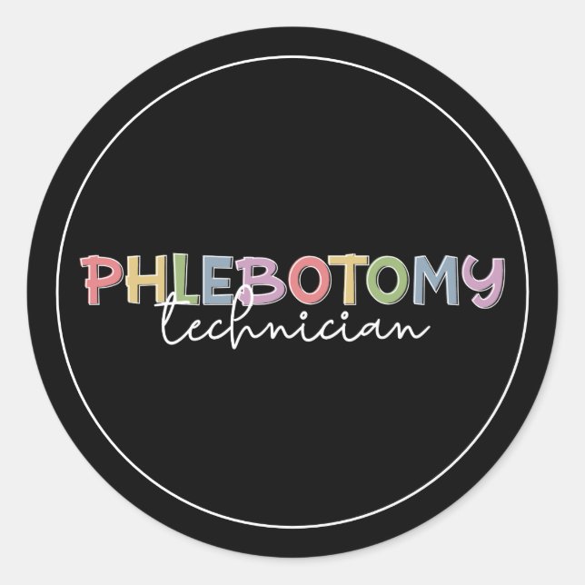 Phlebotomy Technician PBT Phlebotomie Tech Runder Aufkleber (Vorderseite)