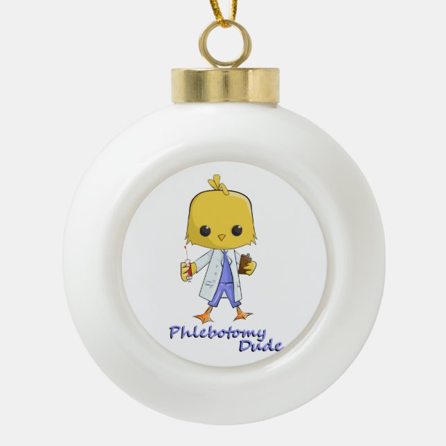 Phlebotomy-Typ-Weihnachtsverzierung Keramik Kugel-Ornament (Vorderseite)