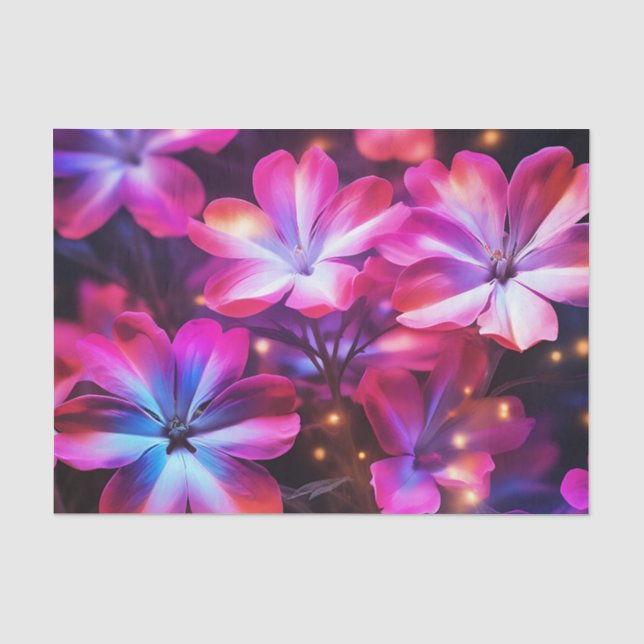 Phlox in Neon Glow Seidenpapier (Vorderseite)