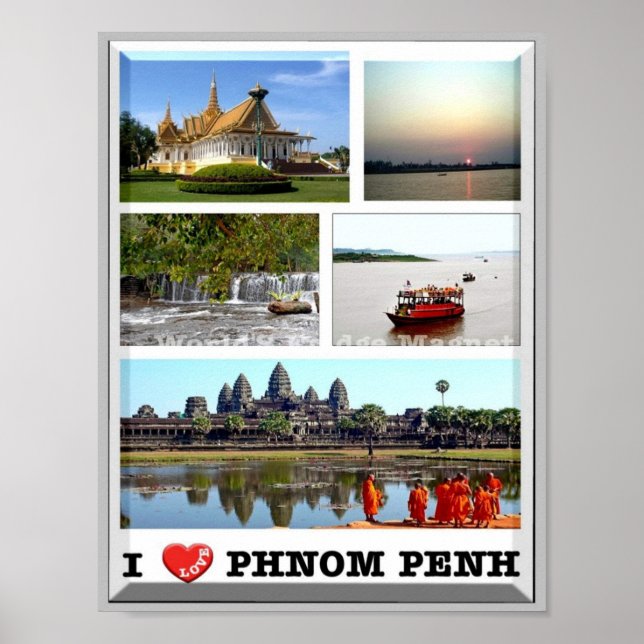 Phnom Penh - Kambodscha - I Liebe - Poster (Vorne)