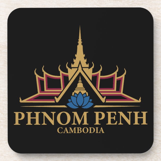 Phnom Penh Kambodscha Südostasien Getränkeuntersetzer (Vorderseite)