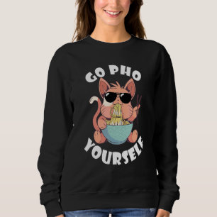 Pho Cat Go Pho Vietnamesische Nudelsuppe Pho Nudel Sweatshirt