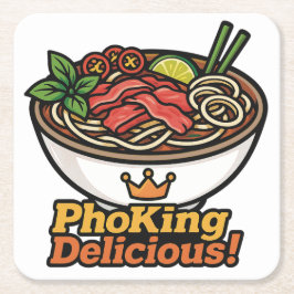 Pho King Köstlich! Rechteckiger Pappuntersetzer