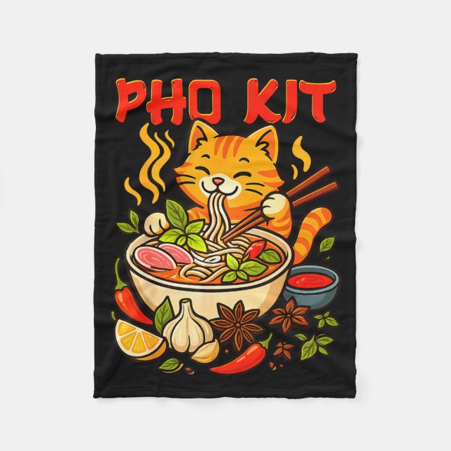 Pho Kit Mariners Cat Funny Meme  Fleecedecke (Vorderseite)